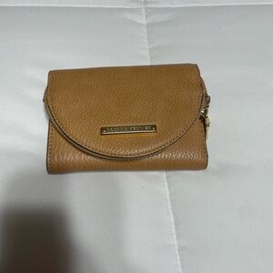 Poppy & Peonies Tan Leather Wallet